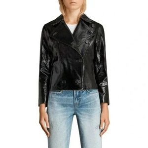 ALLSAINTS Deebee Payton Patent Leather Blazer